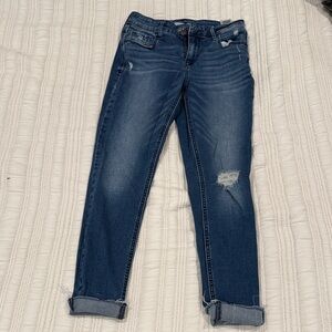 Old Navy Dark Blue Ankle Jeans